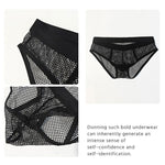 3 Pack Men's Sheer Elegance Mesh Solid Color Low-Rise Stretch Briefs
