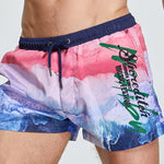 Men's Printed Athletic Cut Quick-Dry Comfy Waistband Board Shorts