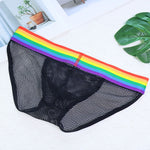 2 Pack Men's Rainbow Mesh Lightweight Breathable Bikinis