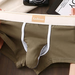 3 Pack Men's Elephant Trunk Separate Cotton Sexy Mid-Rise Solid Color Trunks