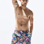 Men's Trendy Printed Sporty Cut Odor-Control Cooling Board Shorts