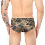 Men's Camo Print Short Leg Trunks