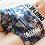 2 Pack Men's Ultra-Soft Cotton Playful Prints Mid-Rise Trunks
