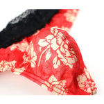 4 Pack Men's Lace Comfy Waistband U-Pouch Thongs