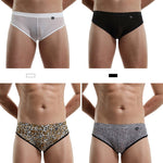 3 Pack Men's Nylon Sexy Low-Rise High-Elastic Briefs