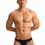 2 Pack Men's Sheer Mesh Low-Rise Sexy Ice Silk Briefs