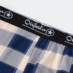 4 Pack Men's Trendy Plaid Design Daily Stretch Soft Trunks