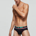 2 Pack Men's Sporty Cut Odor-Control Day-Long Comfort Snug Fit Briefs