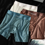 4 Pack Men's Seamless Premium Ice Silk Mesh Breathable Boxer Briefs