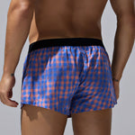 2 Pack Men's Trendy Plaid Odor-Control Seamless Comfort Boxer Shorts