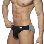 Men's Color Block Swim Briefs with Removable Pad