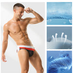 Men's Low-Rise Supportive Fit Quick-Dry Full Coverage Swim Briefs