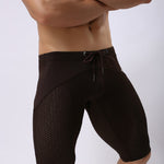 Men’s Athletic Compression Tight Shorts with Drawstring