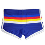 Men's Rainbow Striped Swimming Trunks