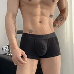 2 Pack Men's Ultra-Soft Premium Pure Cotton Comfy Waistband Seamless Trunks