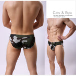 2 Pack Men's Camo Print U-Pouch Briefs