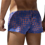 Men's Low-Rise Plaid Sexy Pouch Boxers