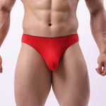 4 Pack Men's Seamless Ice Silk Sports Solid Color Thongs