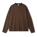 Men's Long-Sleeve Round Neck T-Shirt, Loose and Skin-Friendly Base Layer