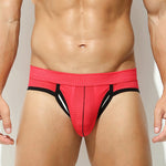 2 Pack Men's Breathable Side-Open Thin and Lightweight Supportive Fit Briefs