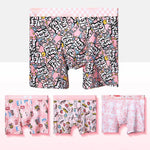 3 Pack Men's Anti-Chafing Stay-Put Fit Bold Prints Skin-Friendly Premium Cotton Boxers Briefs