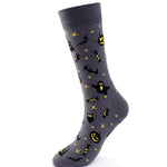 4 Pairs Pumpkin Personality Skeleton Cartoon Trendy Cotton Crew Socks