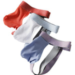 4 Pack Men's Solid Color Seamless Comfort Sporty Cut Cooling Touch Stretch Fit Jockstrap