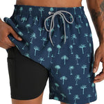 Men's Quick-Dry Digital Print Double-Layer Board Shorts
