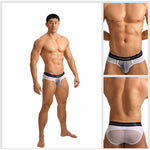 2 Pack Men's Ice Silk Supportive Fit Mesh Briefs