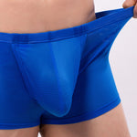 Men's Big Pouch U-convex Breathable Mesh Trunks