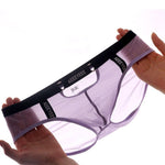 Men's Low Waist Narrow Waist Ice Silk Breathable Convex Pocket Briefs