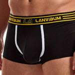 3 Pack Men's Solid Color Odor-Resistant Soft Supportive Pouch Trunks