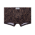 4 Pack Men's Leopard Print Mid-Rise Breathable Antibacterial Trunks