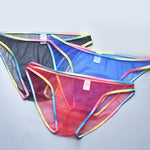 3-pack Men's Ultra-sheer Rainbow-edge Mesh Briefs