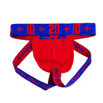 3 Pack Men's Letter Print Color Block Breathable & Stretchy Jockstraps