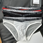 2-Pack Breathable Low Waist U-Convex Semi-Transparent Men's Briefs