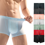 3 Pack Men's Seamless Breathable Mid-Rise Antibacterial Crotch Trunks