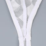 2 Pack Men's U-Pouch Large Pouch Low Rise Sheer Breathable Plaid Thongs
