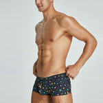 2 Pack Men's Breathable Cotton Printed Low-Rise Seamless Comfort Trunks