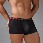 3 Pack Men's Sexy Lace Breathable Comfortable Durable Stretch Silky Touch Trunks