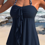 Edna - Elegant Halter Swim Dress