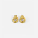 Graceful Gold Linked Knot Earrings