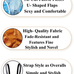 2 Pack Men's Stretchy Faux Leather Fashion Suspenders Bodysuits