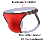 3 Pack Men's Large Pouch Low-Rise Sexy Jockstrap