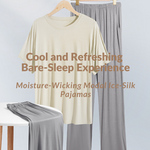 Men's Summer Modal Ice Silk Home Wear Pajama Set