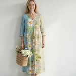 Jennifer | Light Daisy Midi Dress