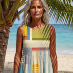 Shauna | Painted Block Midi Dress