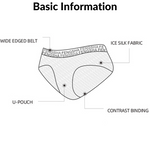 2 Pack Men's Breathable Youth U-Convex Pouch Briefs