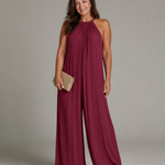 Talia | Pleated Halter Relaxed Jumpsuit