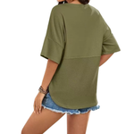 FRANKIE™ – Relaxed Waffle Knit Button Blouse